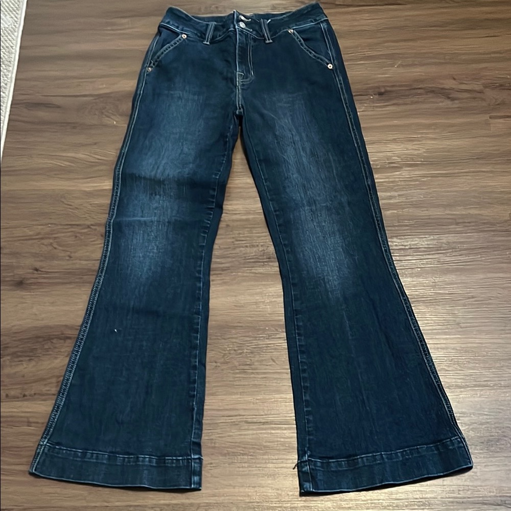 Rock & Roll Cowgirl Dark Blue Wide Leg Jeans size 26
